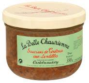 La Belle Chaurienne Saucisse Toulouse Lentilles 380 g  